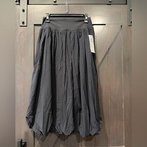 Mono B Black Bubble Hem Mid Skirt